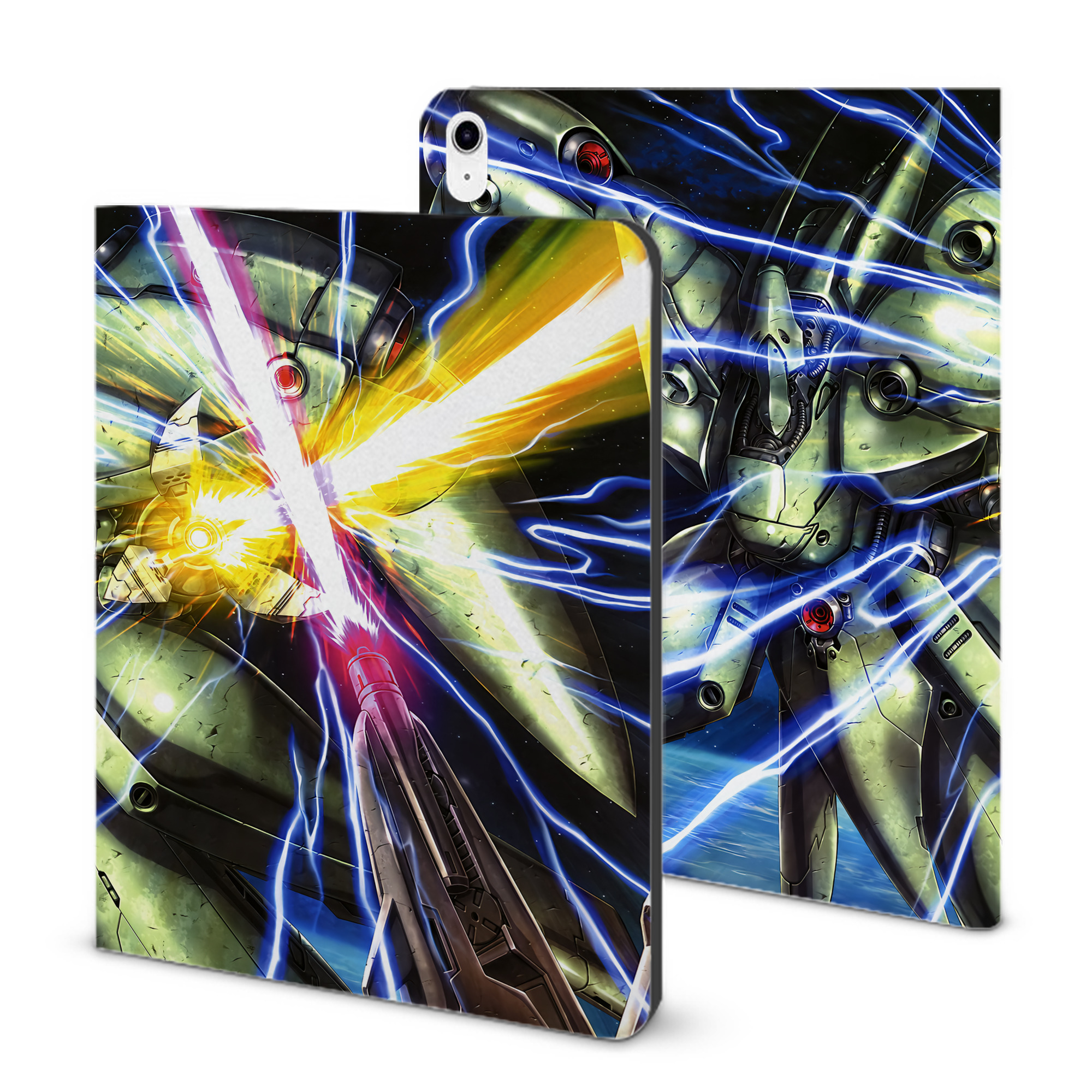 （画像用） 機動戦士ガンダム Mobile Suit Gundam IPad ケース ブック型 PUレザー TPU 耐衝撃 軽量 薄型 ペン収納なし 全面保護 IPad 各モデル対応